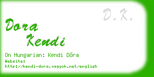 dora kendi business card