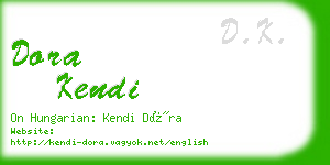 dora kendi business card